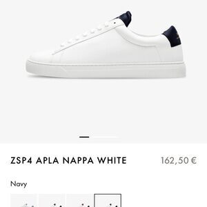 MENS ZSP4 APLA NAPPA White and Navy Sneakers